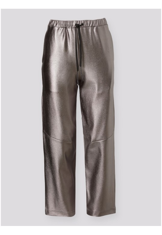 CROPPED PANTS SILVER